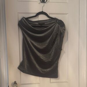 Elegant Grayish green Velvet Top - perfect for holidays
